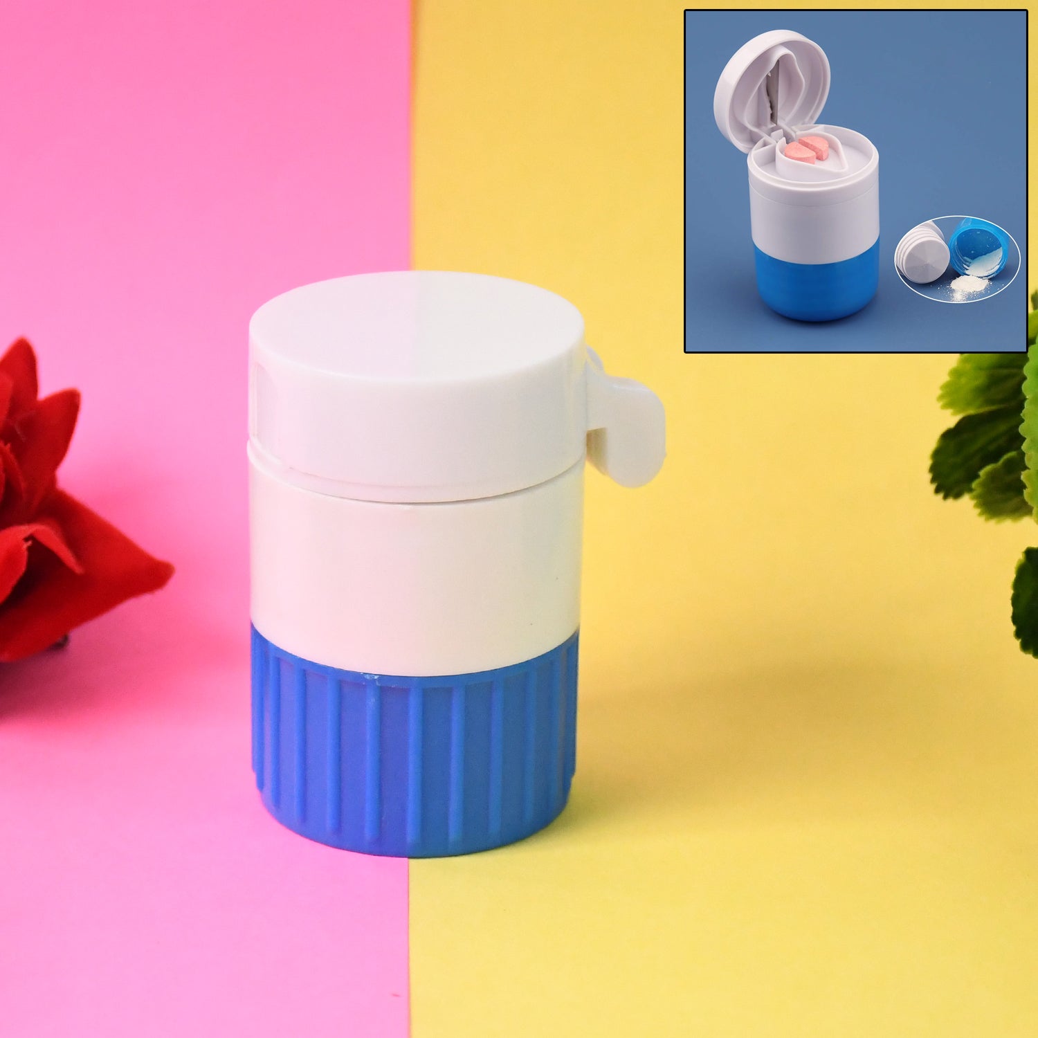 01_09a9f15b-3b55-43c6-b63d-de38d27eb142.jpg 4-in-1 Medicine Cutter, Crusher, Storage Box for Pills - Image 1