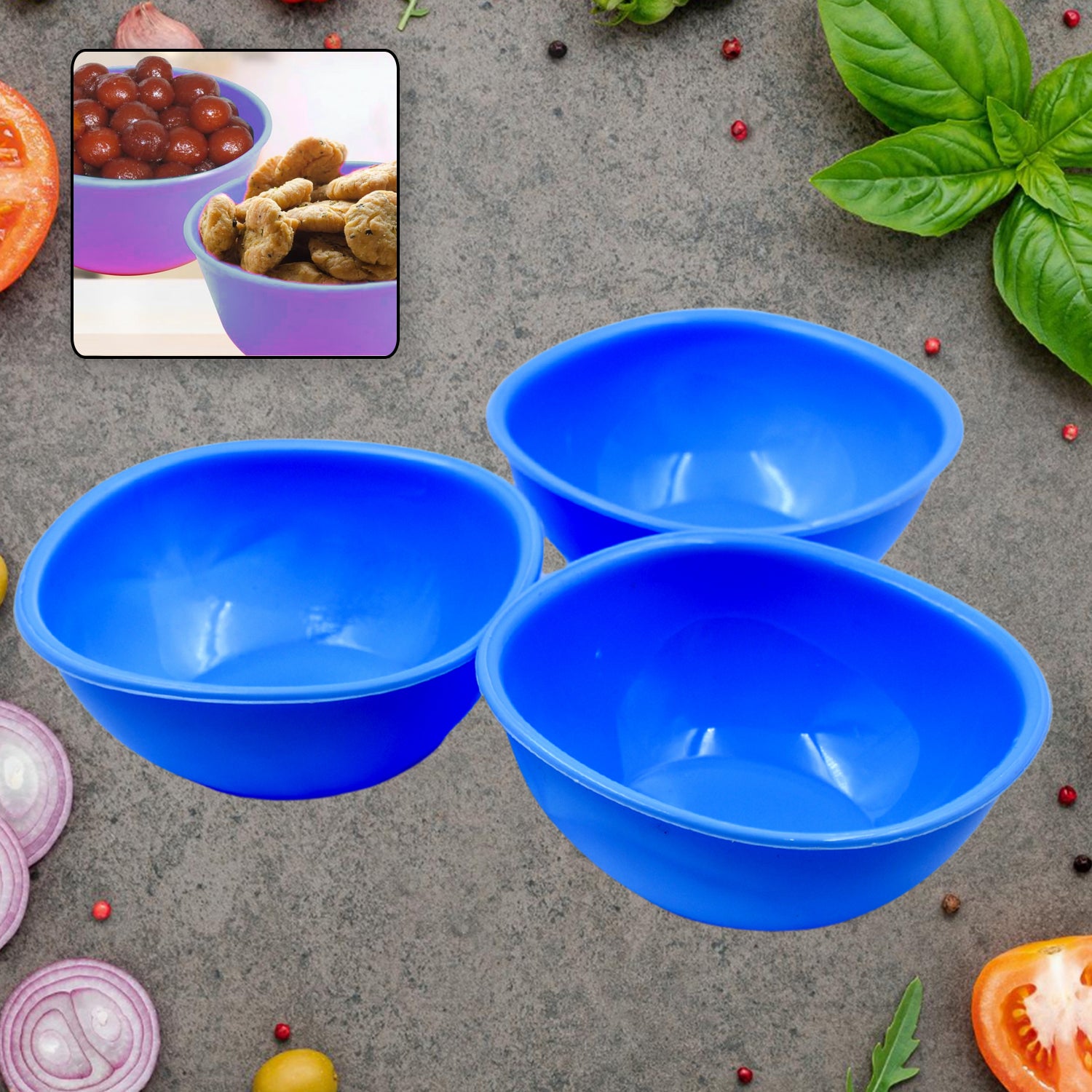01_1d6533d5-d019-4fef-a60f-1c55ce11178e.jpg BPA Free Plastic Bowl Set for Cereal Salad Rice Soup Pasta Snack 3 Pc - Image 1