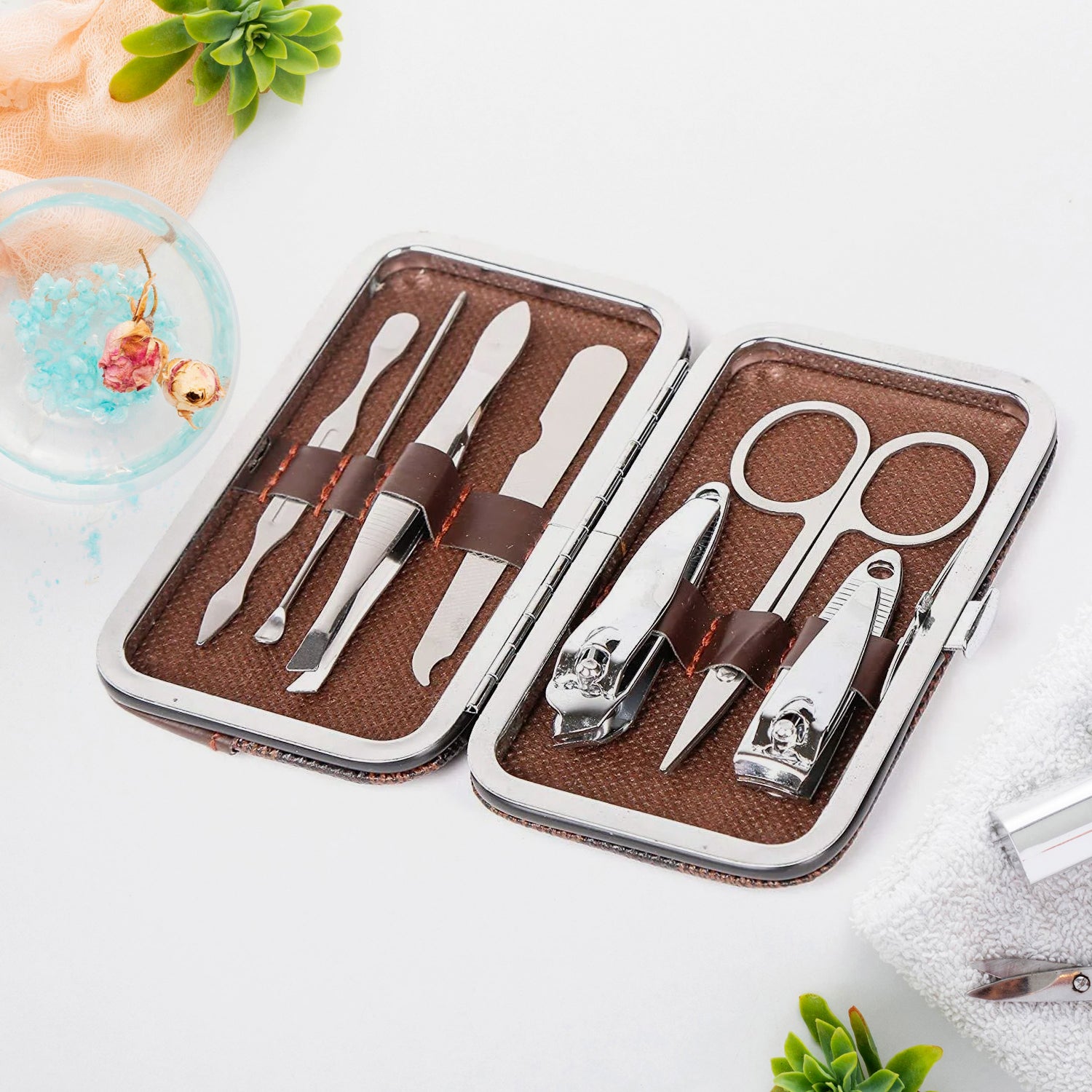 01_43ce9514-178c-4474-b60b-a3c2ee2d3dc9.jpg Pedicure & Manicure Tools Kit For Women, Nail Clipper (7in1) - Image 1