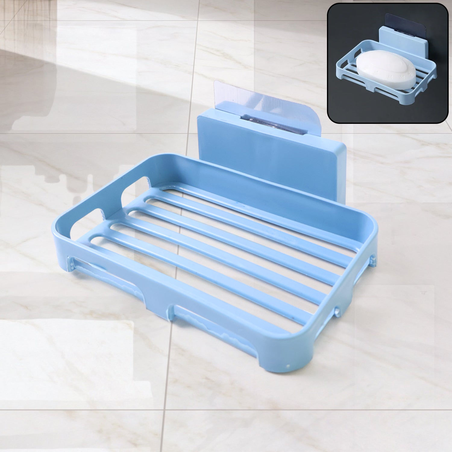 01_4afabd82-3935-41ce-9f09-5ef271938494.jpg Bathroom & Kitchen Soap Holder: Self-Adhesive ,Sabudani (Plastic Box) - Image 1