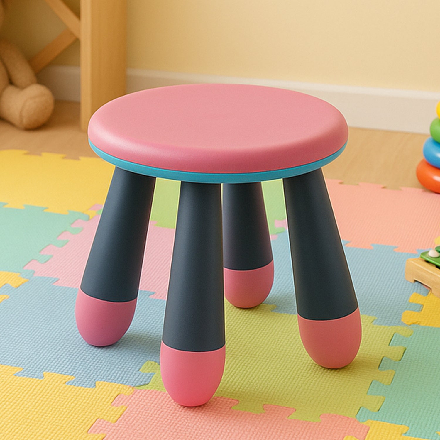01_4fbb3111-e47c-44eb-b24f-6f8a18359f56.jpg Foldable Baby Stool used in all kinds of places, specially made for kids - Image 1