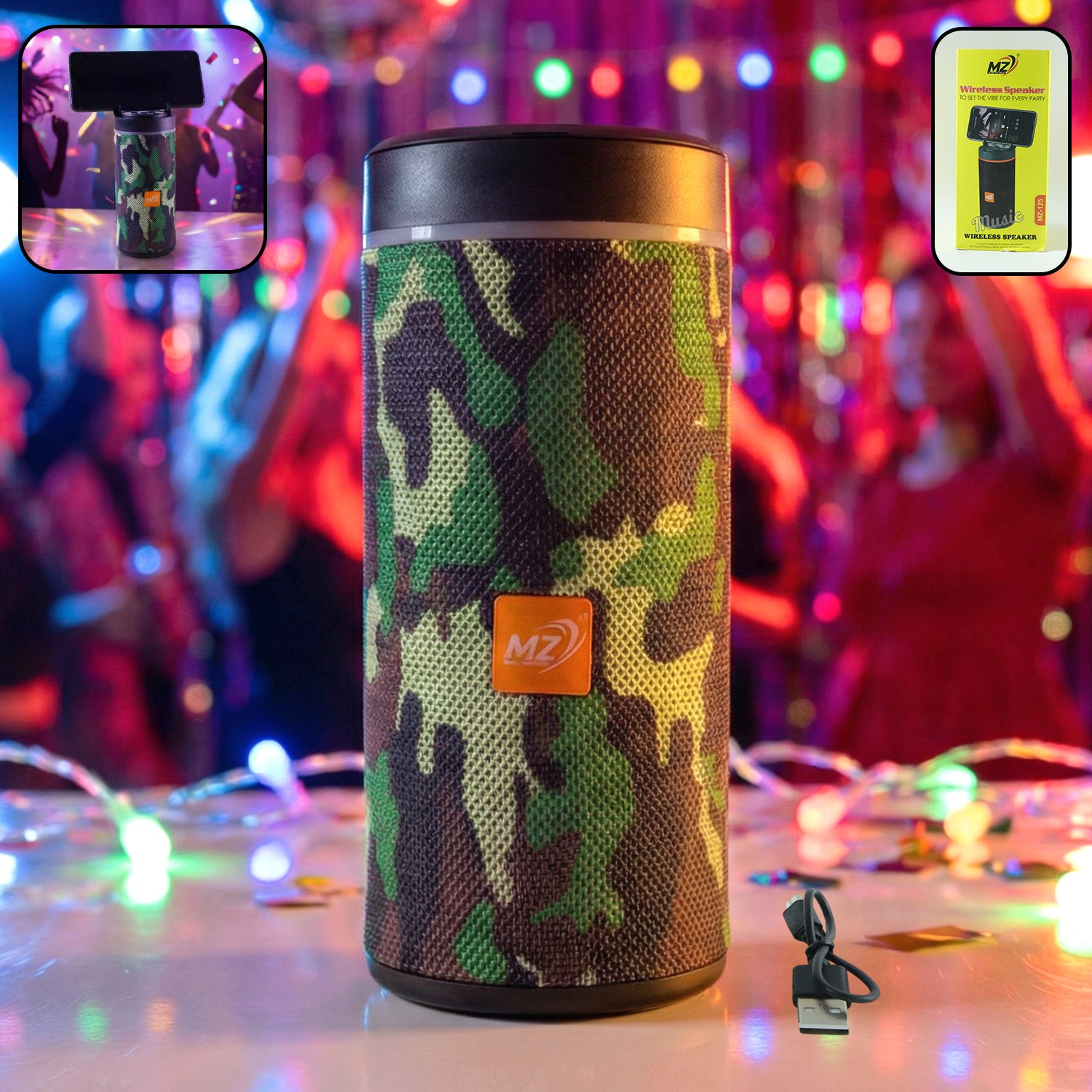 01_514374e6-a536-4aef-826b-6ffec09195b5.jpg Portable Rechargeable Wireless Blootuth speaker (media player / Mix Color) - Image 1
