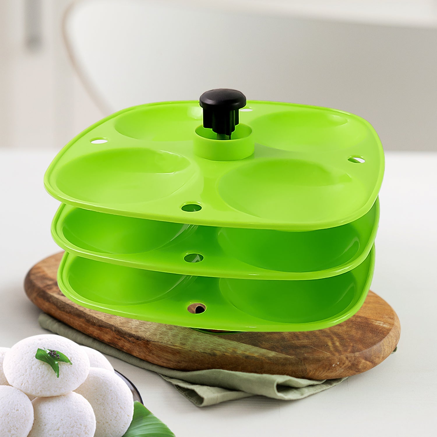 01_54c5fada-5dba-43bd-a3a3-28551240f596.jpg 3 Layer Idli Stand for Holding and Serving Idlis (Household Kitchen Use) - Image 1