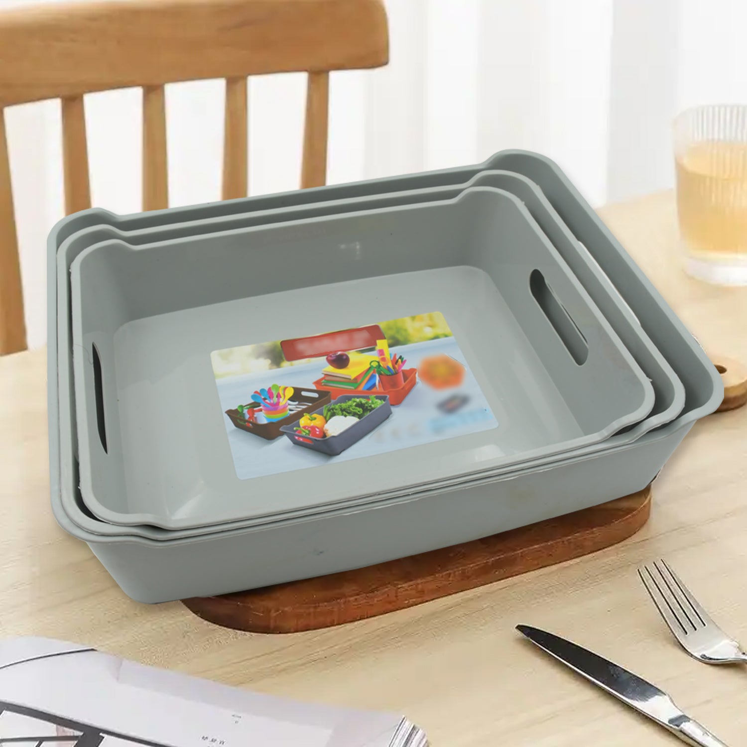 01_65ab05ae-8c43-4e34-b3d6-402a7422e677.jpg Multi Purpose Tray, Cosmetics, Stationary Set of 3 - Image 1