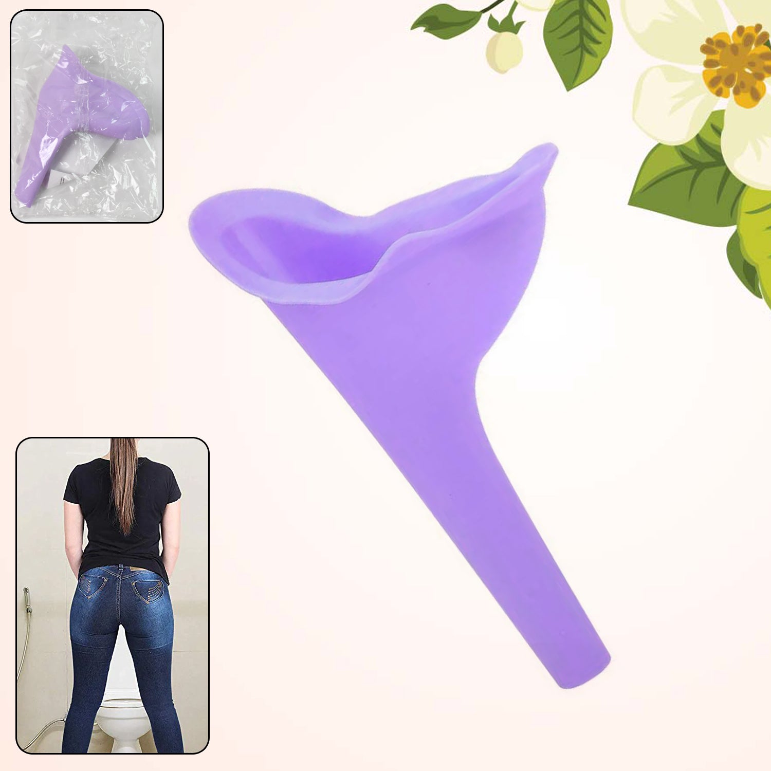 01_76c9e9f3-8406-4d19-b535-91b7a1f7cd06.jpg Stand And Pee Reusable Portable Urinal Funnel For Women - Image 1