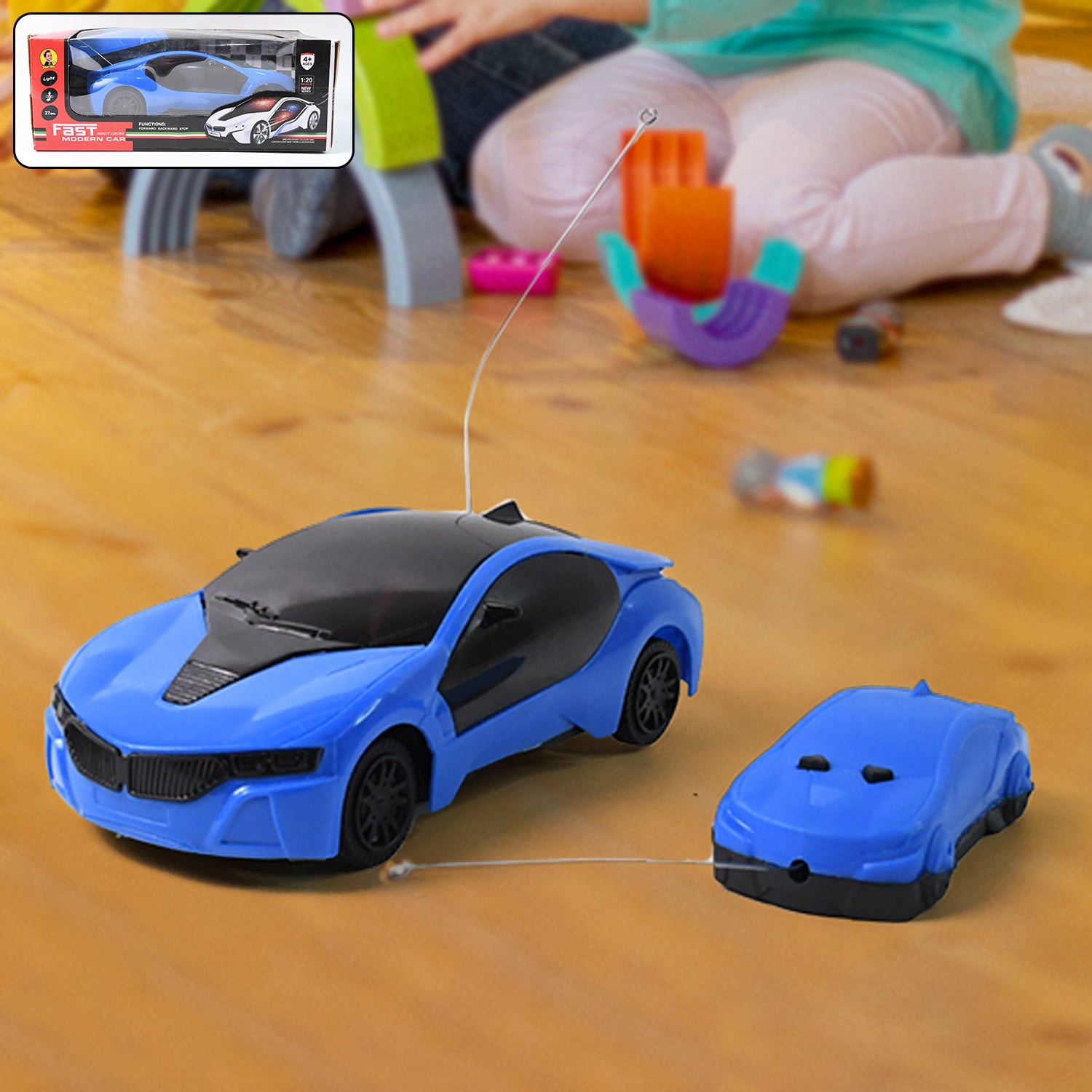 01_772e9782-0db9-41f3-a10d-2f22109aa9de.jpg Remote Control Fast Modern Racing Car 3D Light with Go Forward And Backward - Image 1
