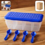 Kitchen Airtight 4-Section Storage Container / Pickle Jar 4 Spoons (1 Pc / Mix Color)