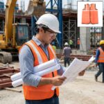 Orange Safety Jacket For Having protection against accidents usually