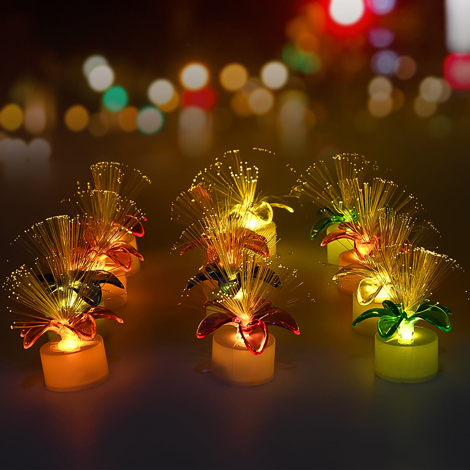 01_accc0987-40b5-49a1-b763-607c8308d93a.jpg Pack of 12 Mini Fiber Optic LED Table Centerpieces for Diwali - Image 1