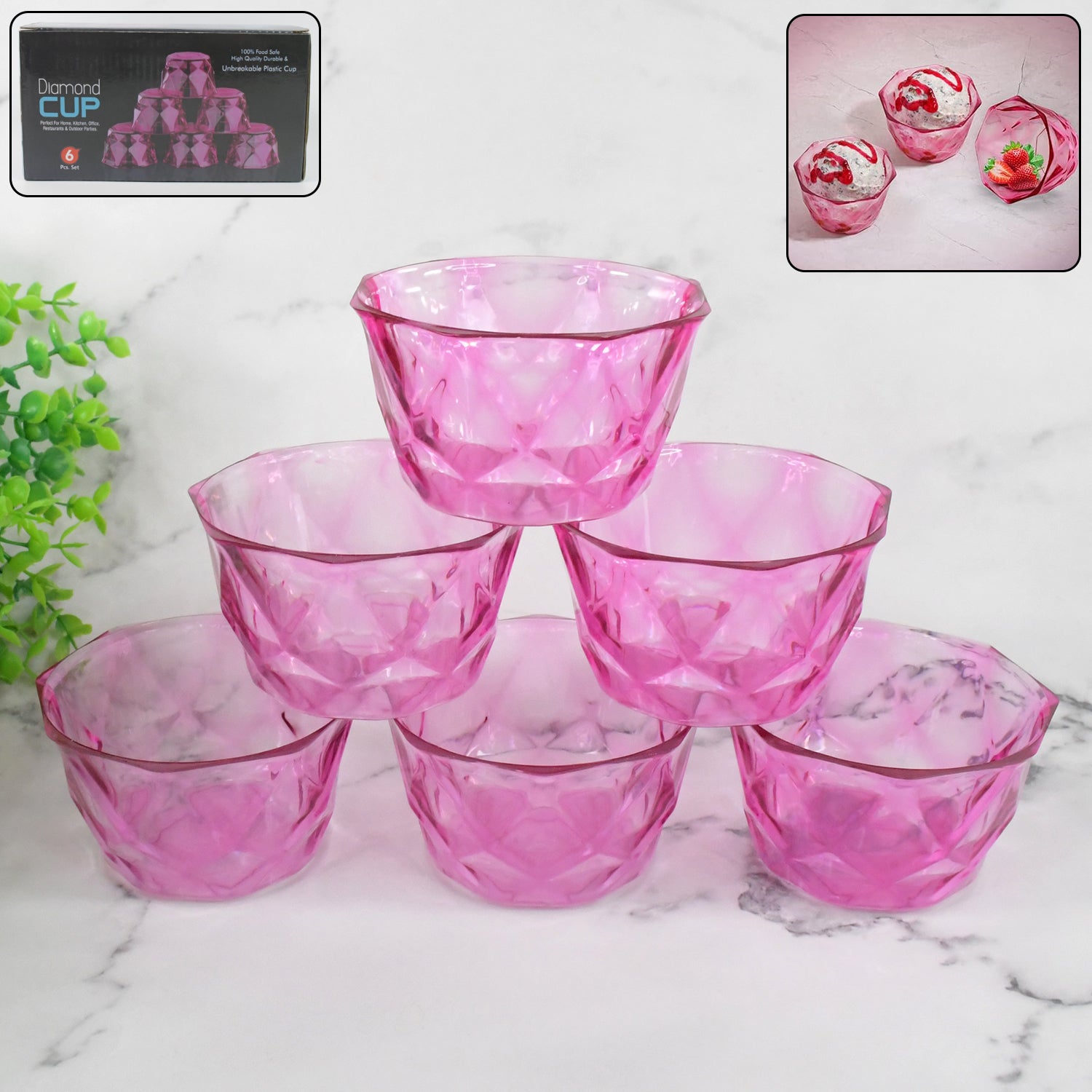 01_bfc54117-e83b-4272-a04b-bd24be0af0a3.jpg 6pc Diamond shape ice cream bowl set - Image 1