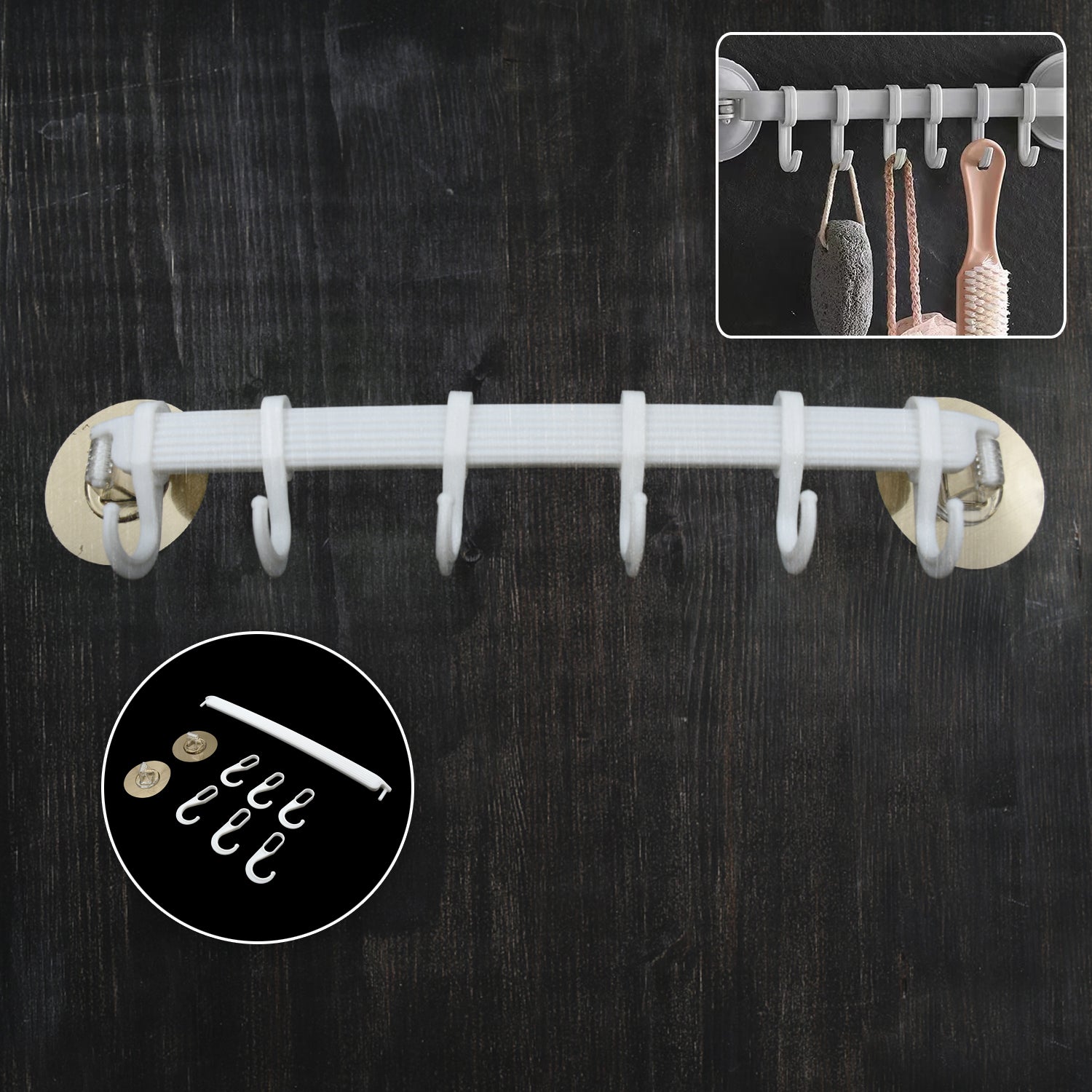01_c4bc5212-bbbd-46d0-9aec-fd6b5687546c.jpg 1 Pc Bath Towel Hanger Wall Mounted Towel Holder Rack for Kitchen Bathroom - Image 1