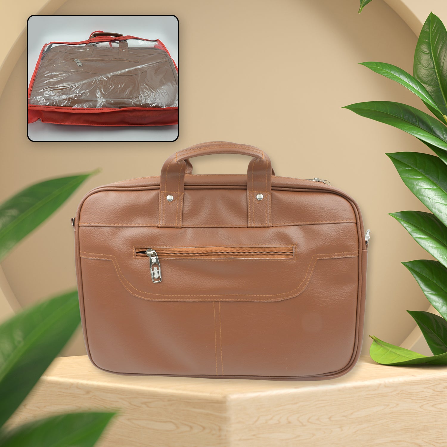 01_e14aa443-8528-47a2-ad2d-4abac830bcec.jpg Multipurpose Bag, Shoulder Side Bag Office Laptop Faux Leather Executive Formal Laptop & MacBook Messenger / Office / Travel / Business / Shoulder / Hand / Sling Bag for Men Women with Multiple compartments - Image 1