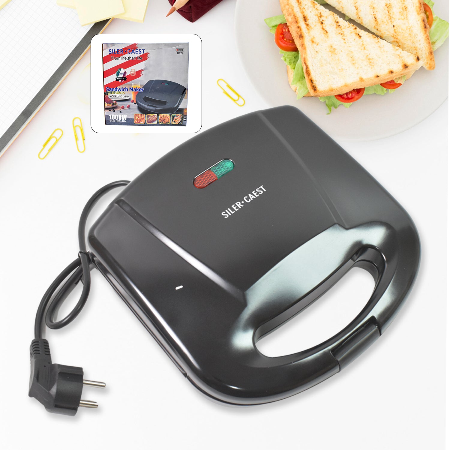 01_f671d74f-0e81-4a0b-a7c6-b84a6651476e.jpg Sandwich Maker – Non-Stick Plates & Indicator Lights for Easy Home Cooking - Image 1