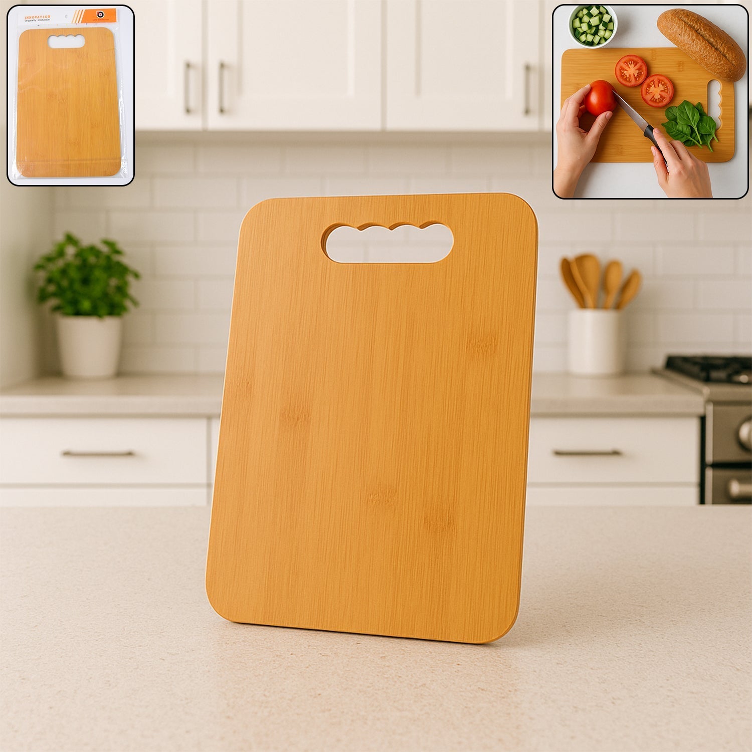 01_fcdaf0d7-4f14-410c-a65d-b72d12c1e286.jpg Wooden Chopping Board For Vegetable Cutting & Kitchen Use - Image 1