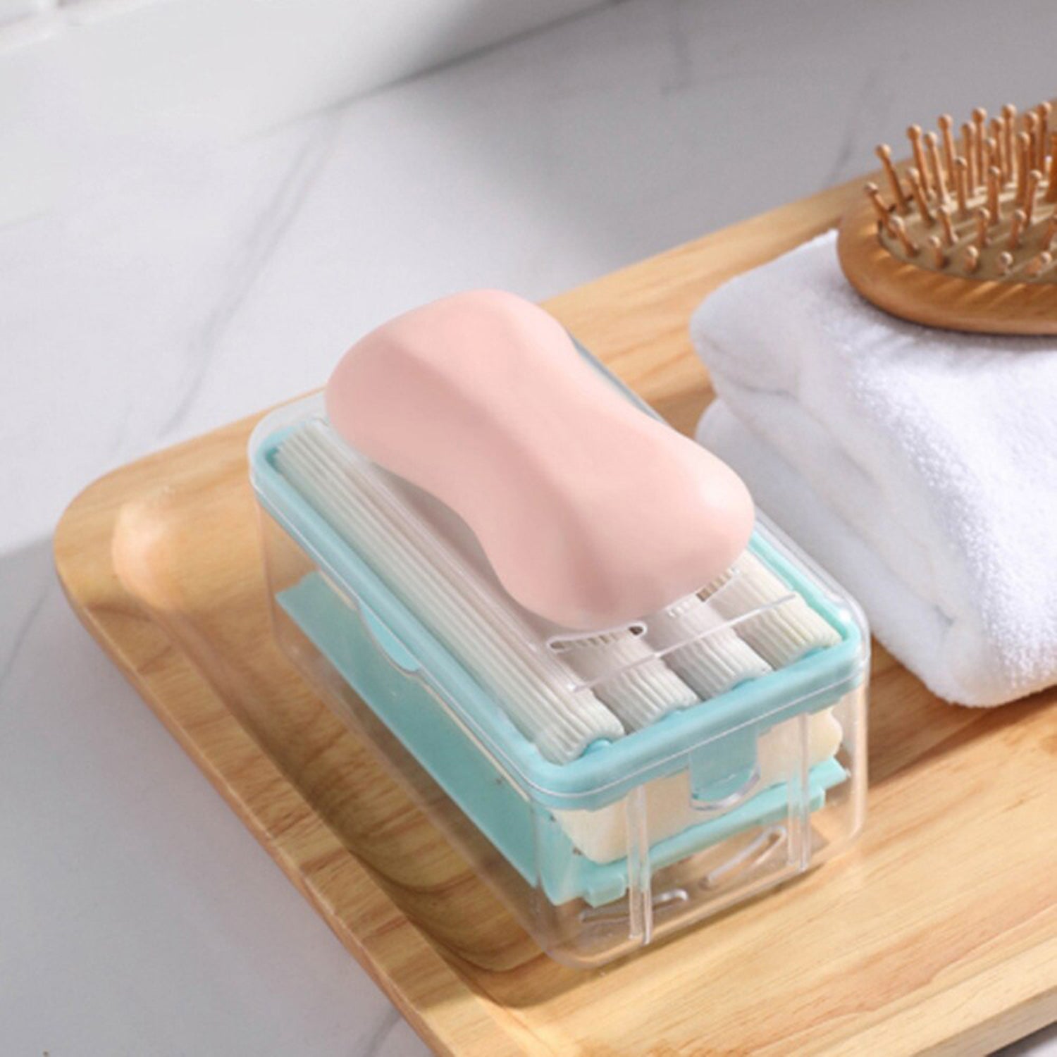 02_0f97412b-73e7-4073-a0d2-214482f7a1e1.jpg 2-in-1 Portable Soap Dish & Dispenser – Multifunctional Soap Holder (1 Pc) - Image 1