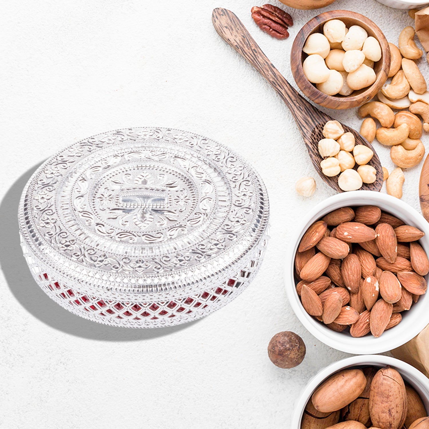 02_2220ee57-f350-4e66-bd71-ca0d7f626845.jpg Round Box, Dry Fruit Box For Kitchen Storage Home Decor - Image 1