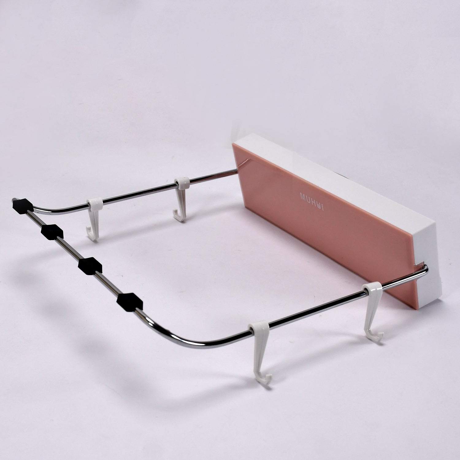 02_3dd942d5-9973-438d-a8e7-604e8152c51b.jpg Wall-Mounted Foldable Wash Basin Storage Rack with Self-Adhesive Sticker - Image 1