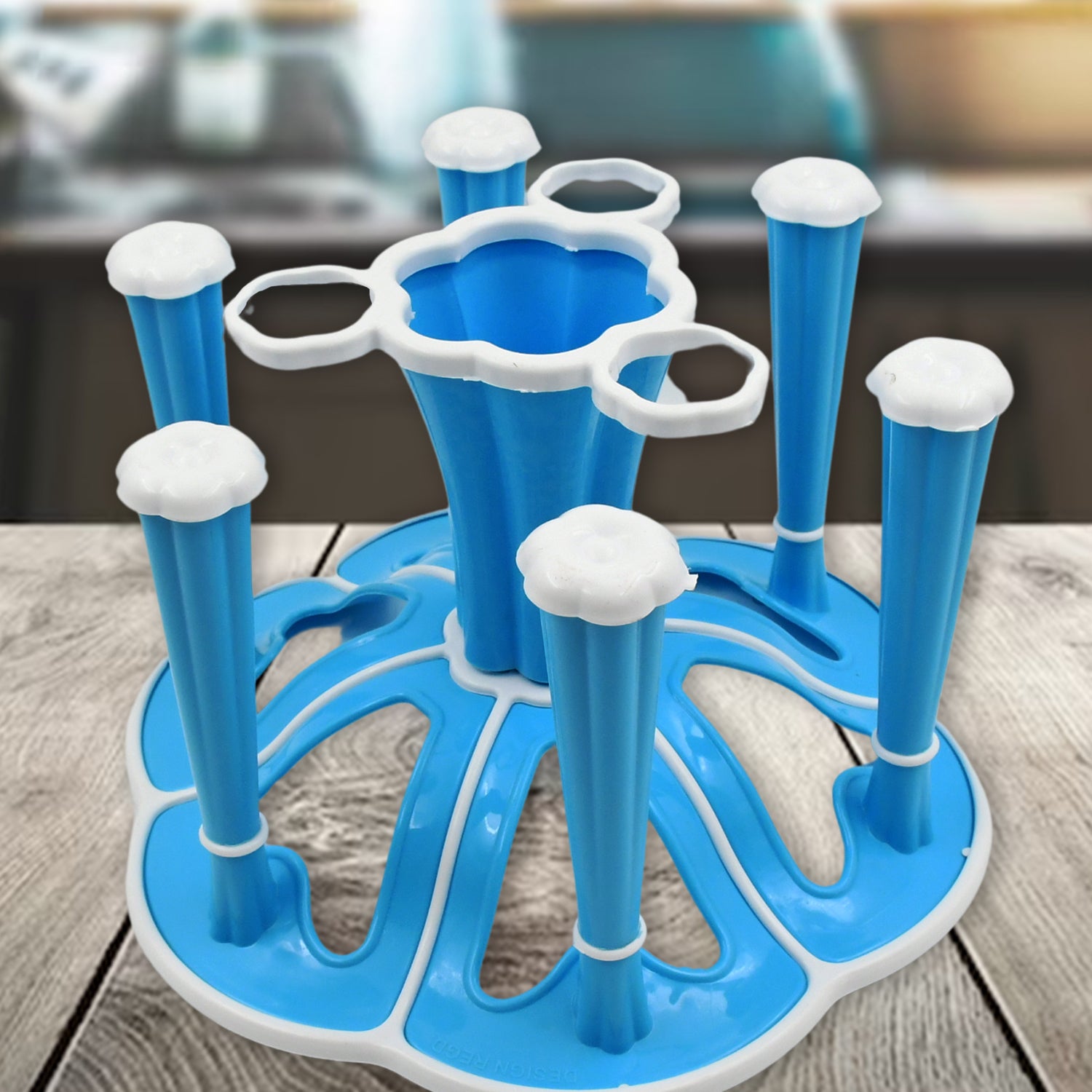 02_3e03ba34-ff63-40de-8102-7dd38b682c40.jpg Miracle Plastic Glass Stand for Kitchen & Dining (6-Glass, Spices, Moq - 2 Pc) - Image 1