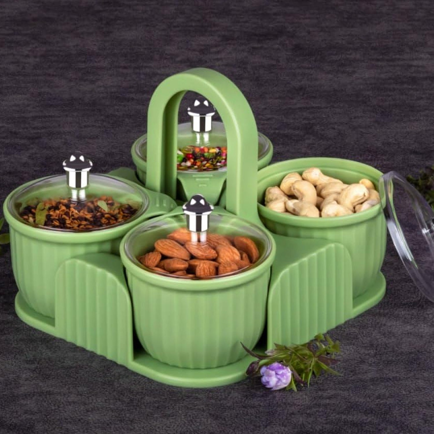 02_4d297cbe-3c1b-45de-8906-13e7aad306e0.jpg Multipurpose Plastic Storage Container Set: Kitchen Jars, Spices, Cookies - Image 1
