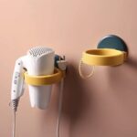 Wall Mount Hair Dryer Holder with Suction Cup, Salon / Home Use Dryer Stand Rack (1 Pc)