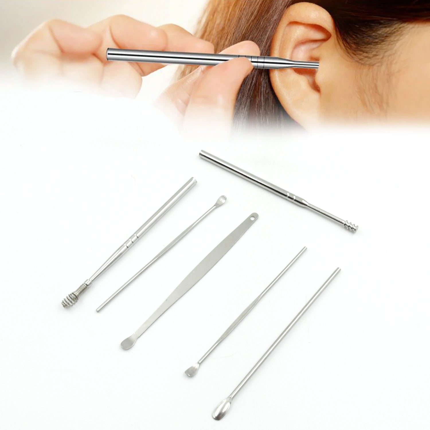 02_69d244bb-d188-41a0-a47d-597c6dd519d1.jpg Ear Wax Removal Kit – Portable Ear Cleaning Tool with Keychain Holder (6 Pc) - Image 1