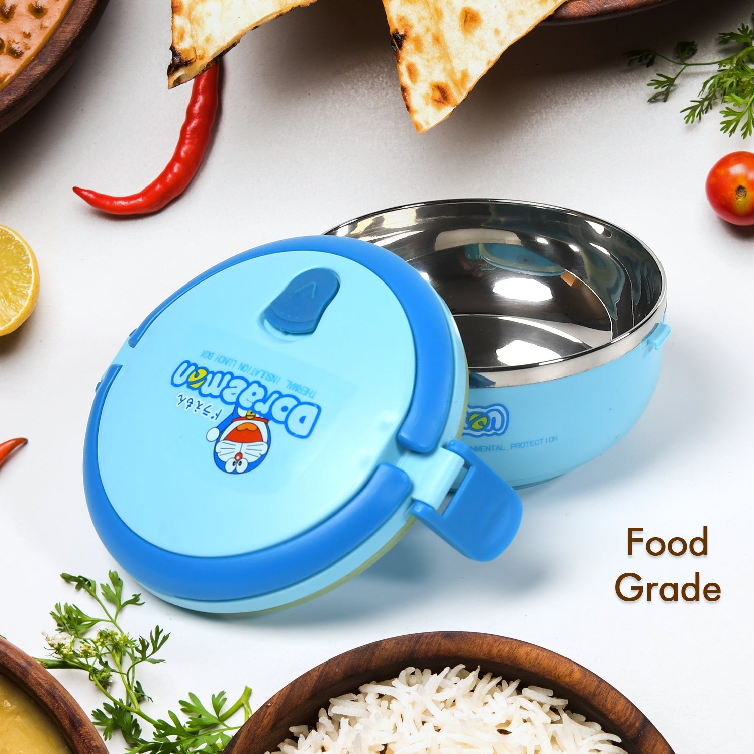 02_7f676e2e-cedc-4719-995a-608271ef6b34.jpg Single Layer Doraemon Steel Lunch Box – Premium Lunch Box for Office & School - Image 1