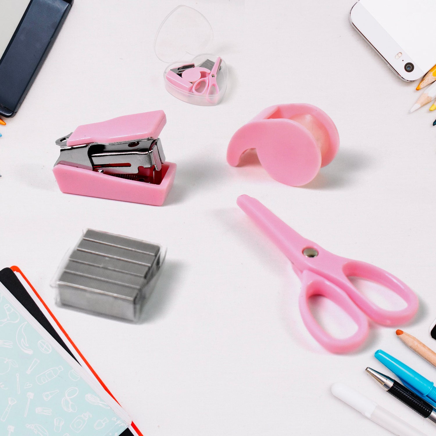 02_91ceb624-de7e-4011-8c36-01391e69f84d.jpg Mini Office Stationery Set (4 Pcs Set) - Image 1