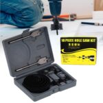 Drill Hole Cutter, Carbon Steel High Accuracy Incisive Hole Saw for Cutting PCV (18 Pcs Set)