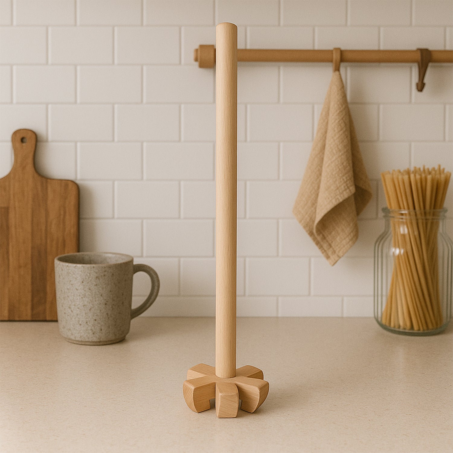 02_9f46d767-ff70-4adb-90a8-44b4836e3a4f.jpg Wooden blender for all kitchen purposes. - Image 1