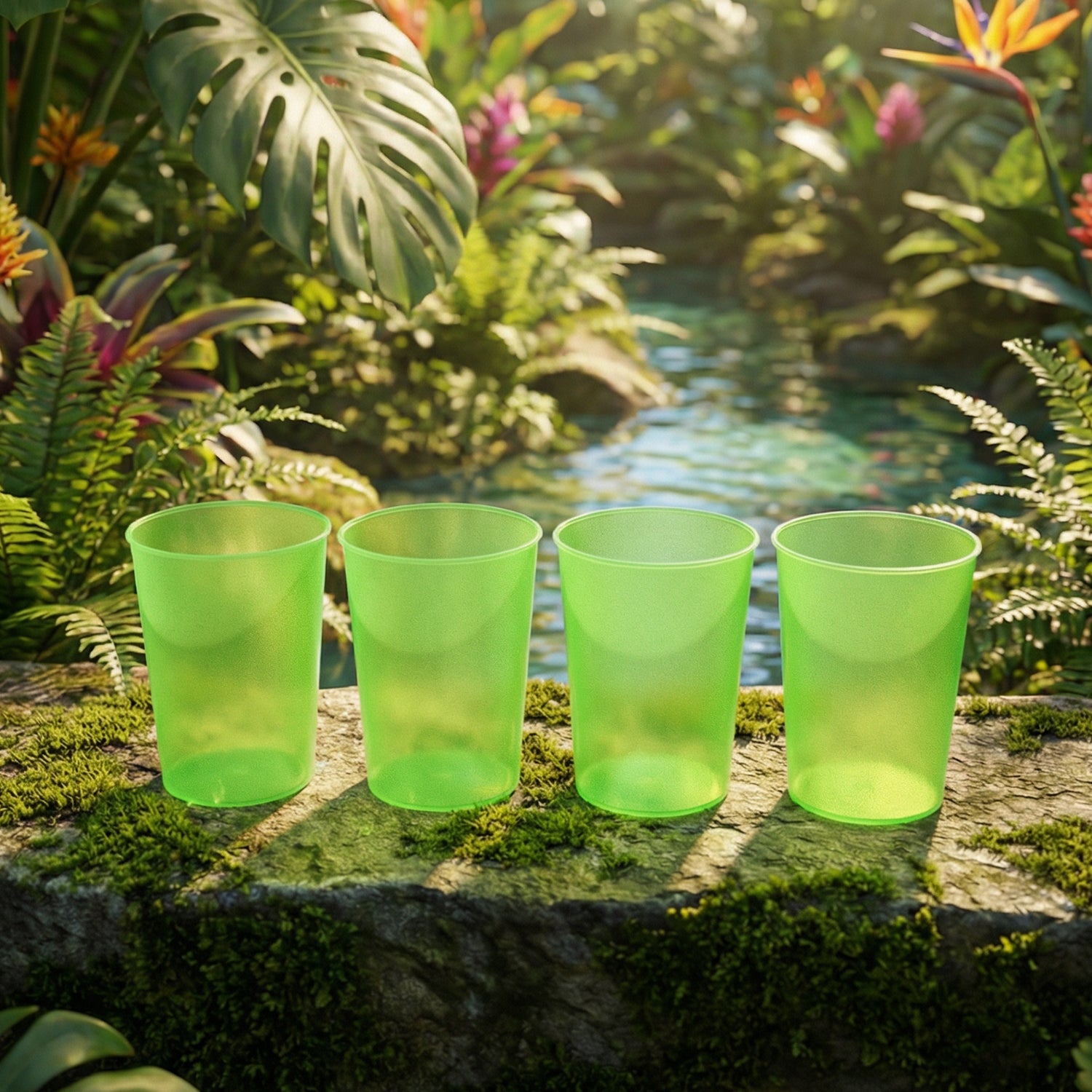 02_b1d964c4-bc71-4817-b863-d0711dedc6fa.jpg Reusable Plastic Drinking Tumblers - 4-Piece Transparent Water Cup Set - Image 1