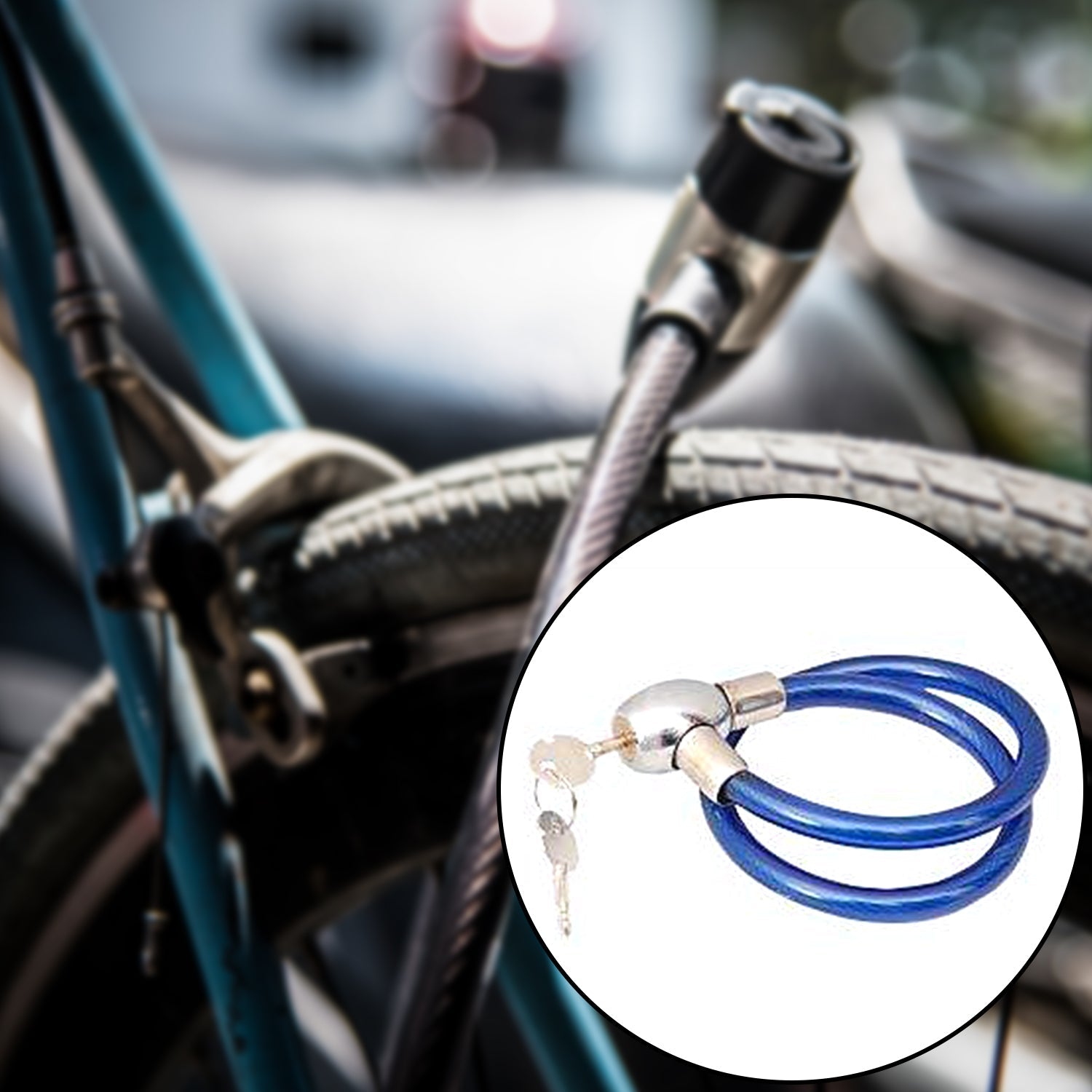 02_b6f5a826-3db7-4c38-b14b-39d44bc1cabc.jpg Multipurpose Cable Lock for Bike, Luggage, Steel Keylock, Anti-Theft - Image 1