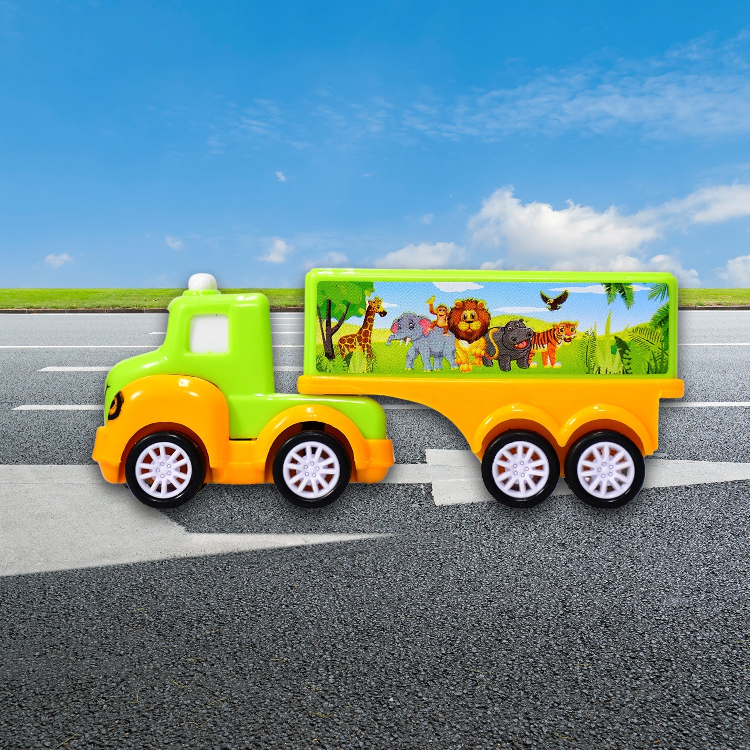 02_c0507eb6-543e-4ded-b6c0-307f6b453494.jpg Small Green and yellow Toy Truck. - Image 1