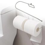 Stainless Steel Drill Free Self-Adhesive Paper Roll Holder Tissue Paper Stand Towel Bar Hanger Kitchen Towel Holder for Kitchen Bathroom Toilet (Pack of 1)