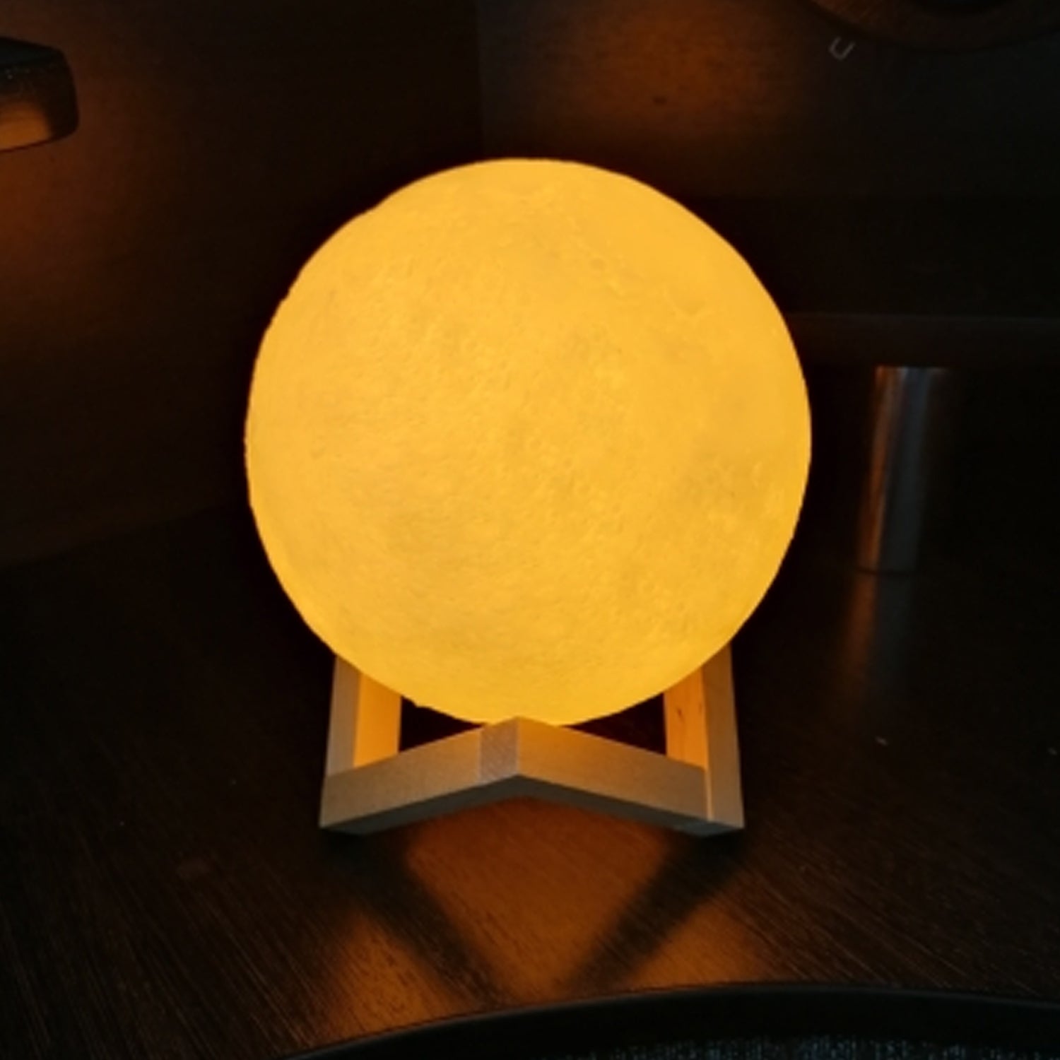 02_dca61156-c12d-41f5-9f5e-2b942a85b033.jpg 3D Moon Lamp with Color Changing Sensor Touch & Crystal Ball Stand - Image 1