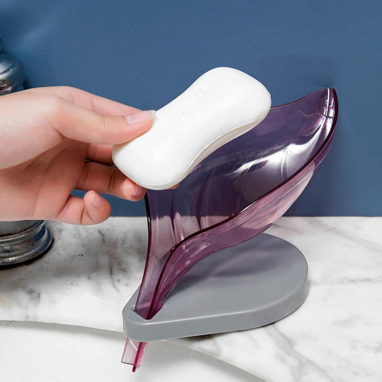 02_e5244907-5942-4d8e-9b2f-8ff226deab83.jpg Soap Tray self draining Leaf soap Box Storage soap Box Rack (1 Pc) - Image 1