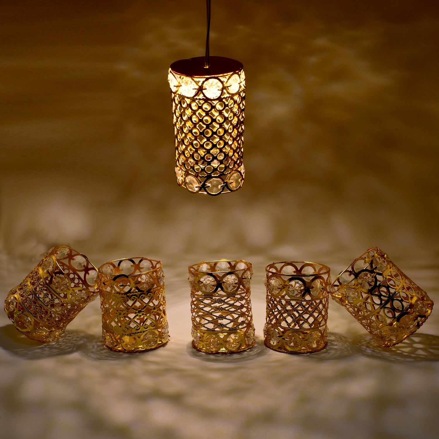 03_00c17d1c-e09a-42af-86f3-d2c8de4648f6.jpg Antique Golden Jhoomer Chandelier – Diwali & Christmas Decor (1 Pc) - Image 1