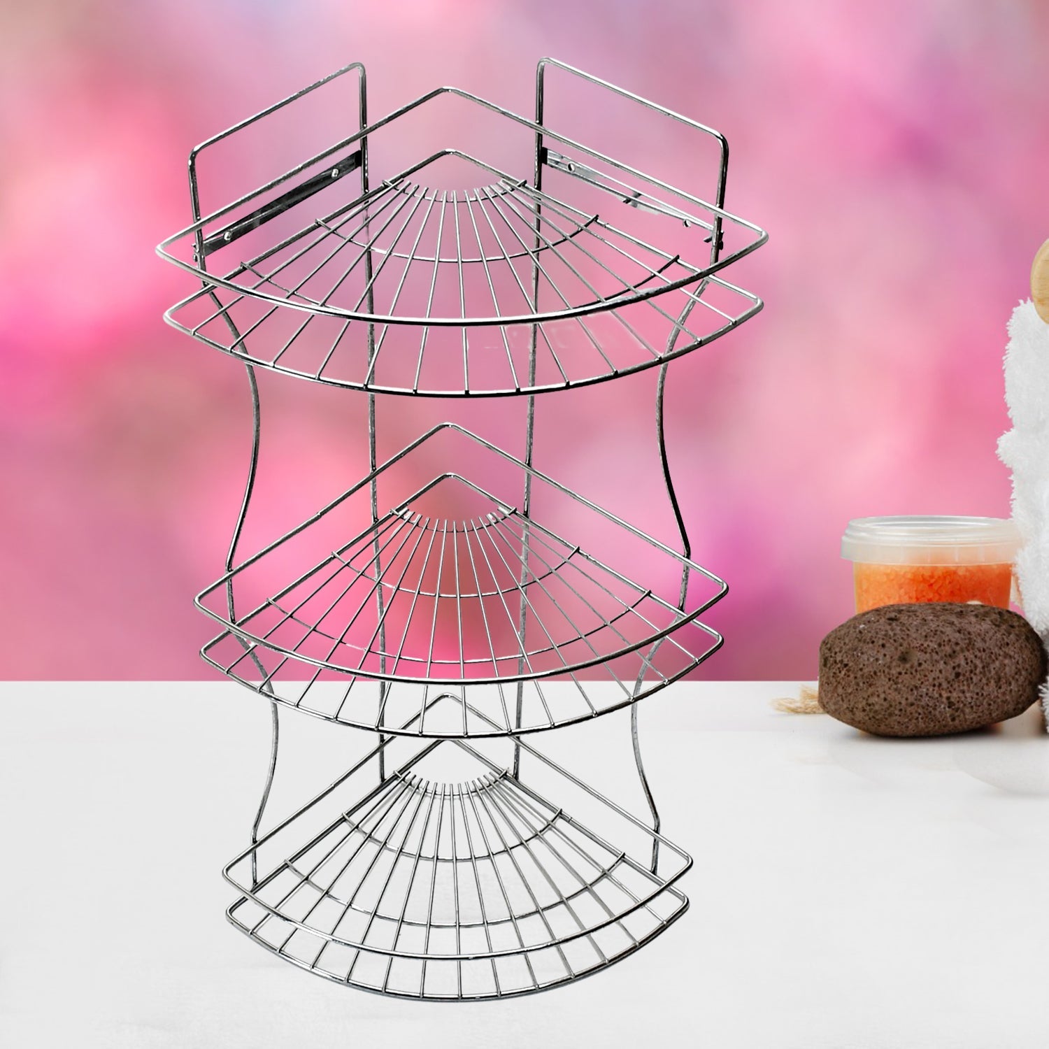 03_5721e75e-e6ec-424d-97f6-826a95c4093e.jpg Multipurpose Stainless Steel Multi- 3 Tier Corner Storage Rack - Image 1