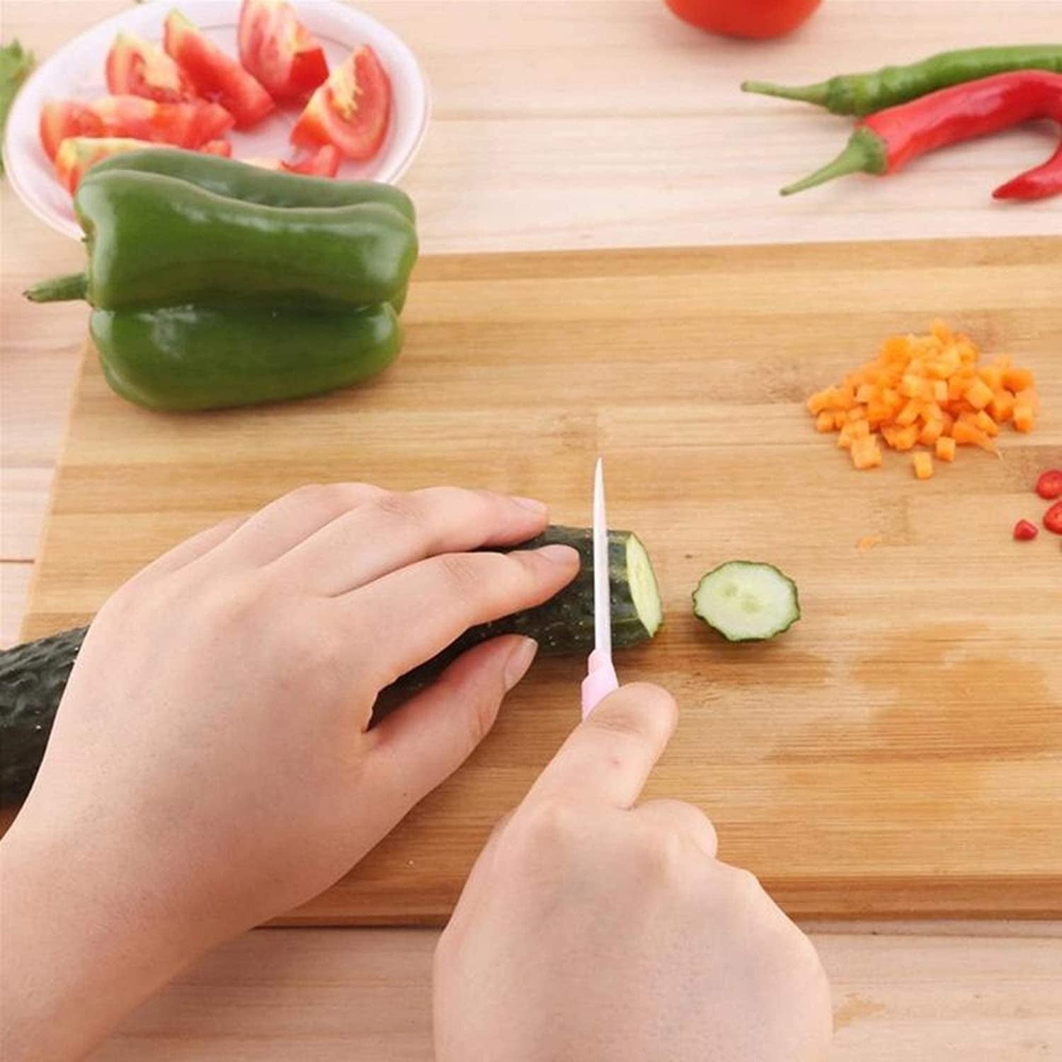 03_69b4bc1b-9741-4d56-8e82-76775849e541.jpg Thick Wooden Bamboo Kitchen Chopping Board with Holder for Fruits & Meat - Image 1