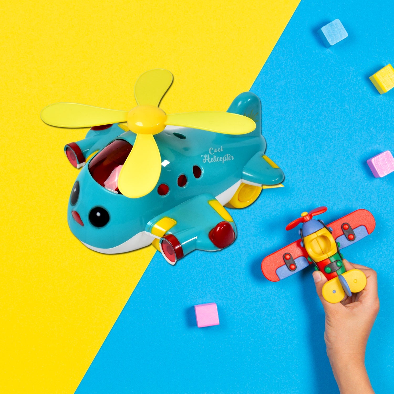 03_79a14e82-1d87-4236-95db-67140fe86710.jpg Helicopter Airplane Musical Toy - Image 1