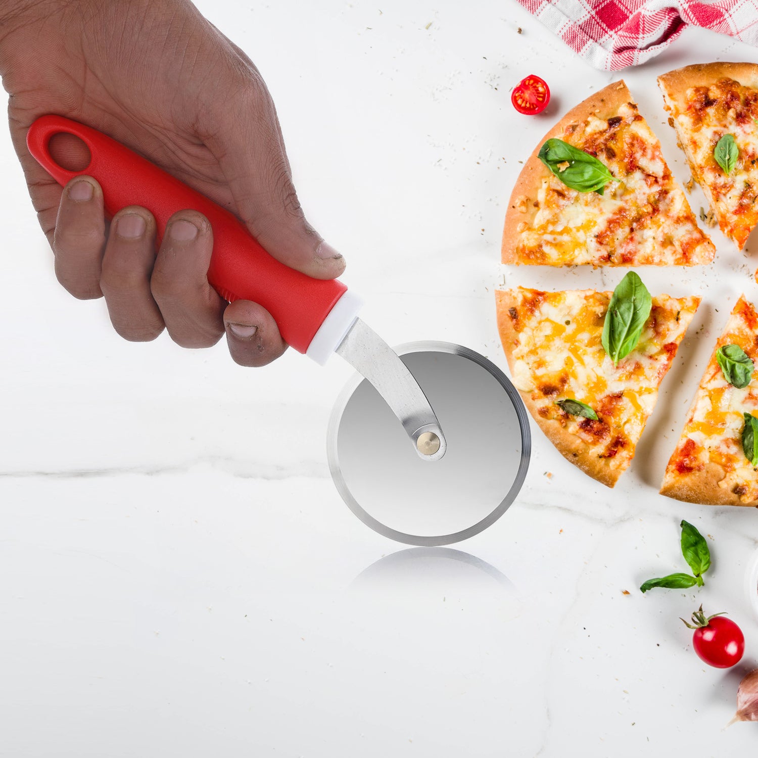 03_7f0a60ba-515c-436c-ae62-1cbb43a6a4a1.jpg Ganesh GANESH PIZZA / PASTRY CUTTER Wheel Pizza Cutter (Stainless Steel) - Image 1