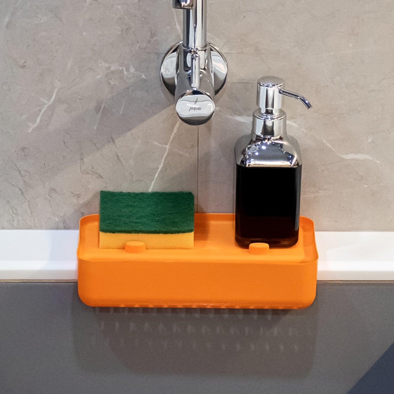 03_7f9f274c-7faa-449a-90b3-70e226e0bc79.jpg MULTI FUNCTIONAL DRAINER SHELF SINK STORAGE HOLDER Sink Colander Strainer (1 Pc) - Image 1