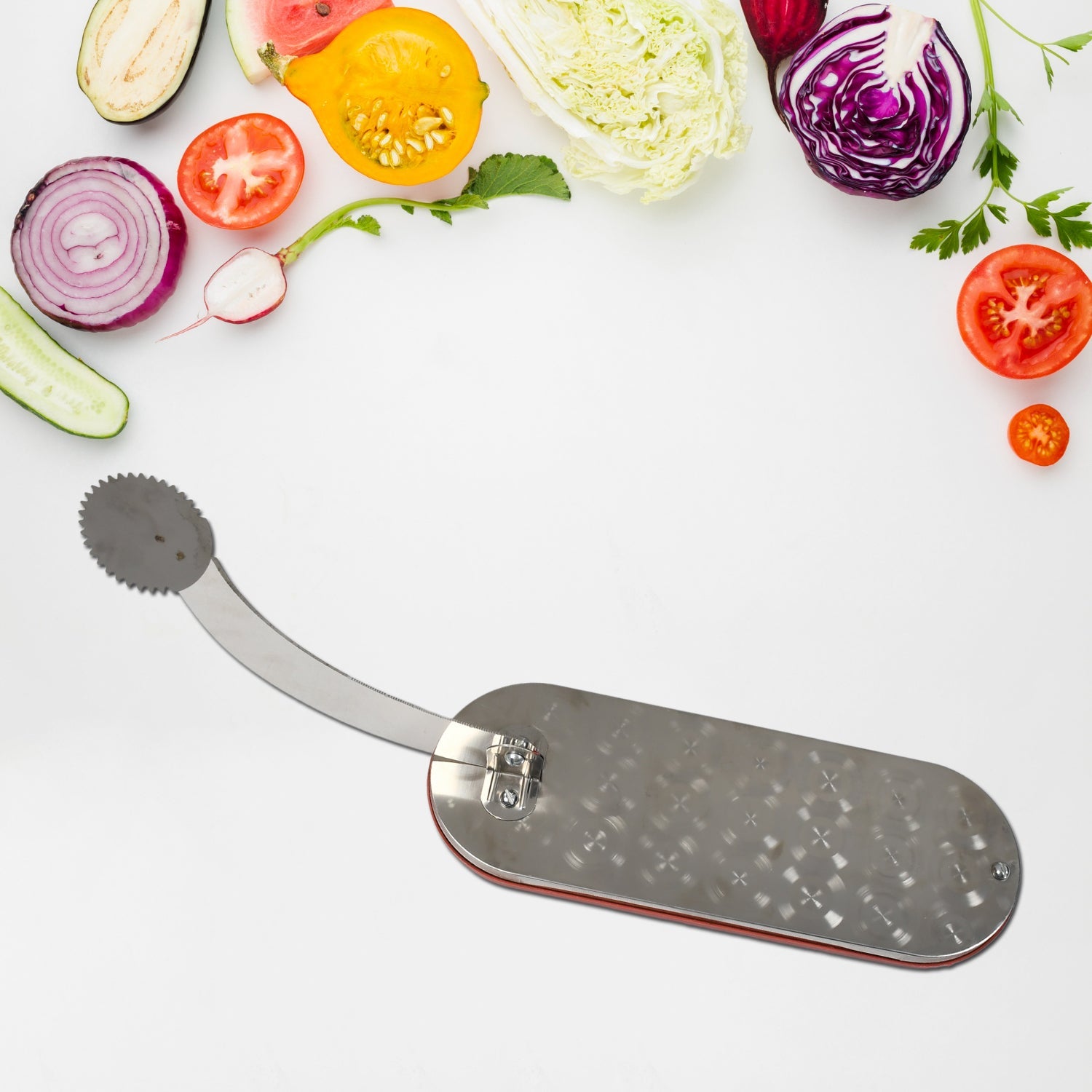03_8927099b-14a7-4432-b07b-94497b77bfc0.jpg Steel Vegetable Cutter – Premium Fruit & Vegetable Cutting Tool (Color Box) - Image 1
