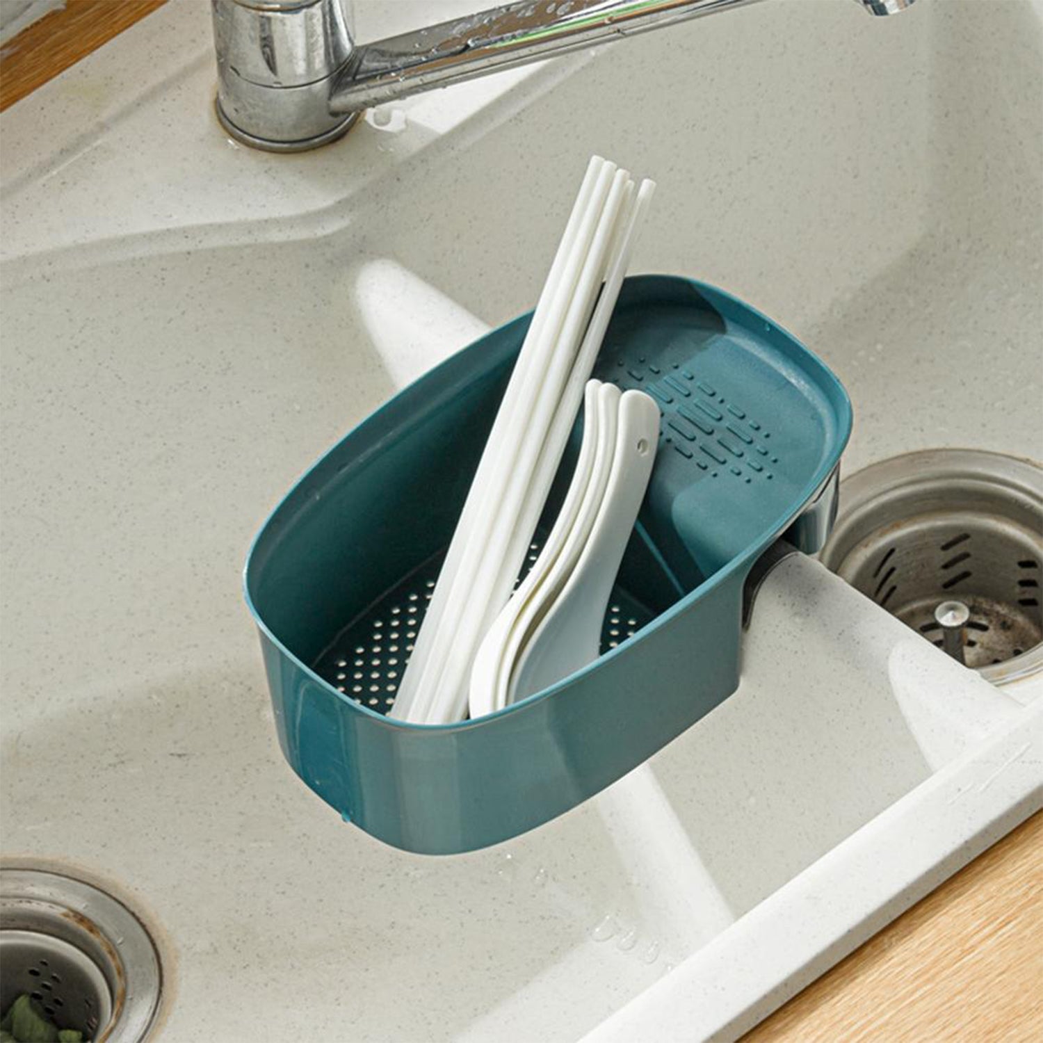 03_8d2de982-e092-470c-a08c-8f624db76c1c.jpg Kitchen Dish Drainer and Drying Rack Sink Basket - Image 1