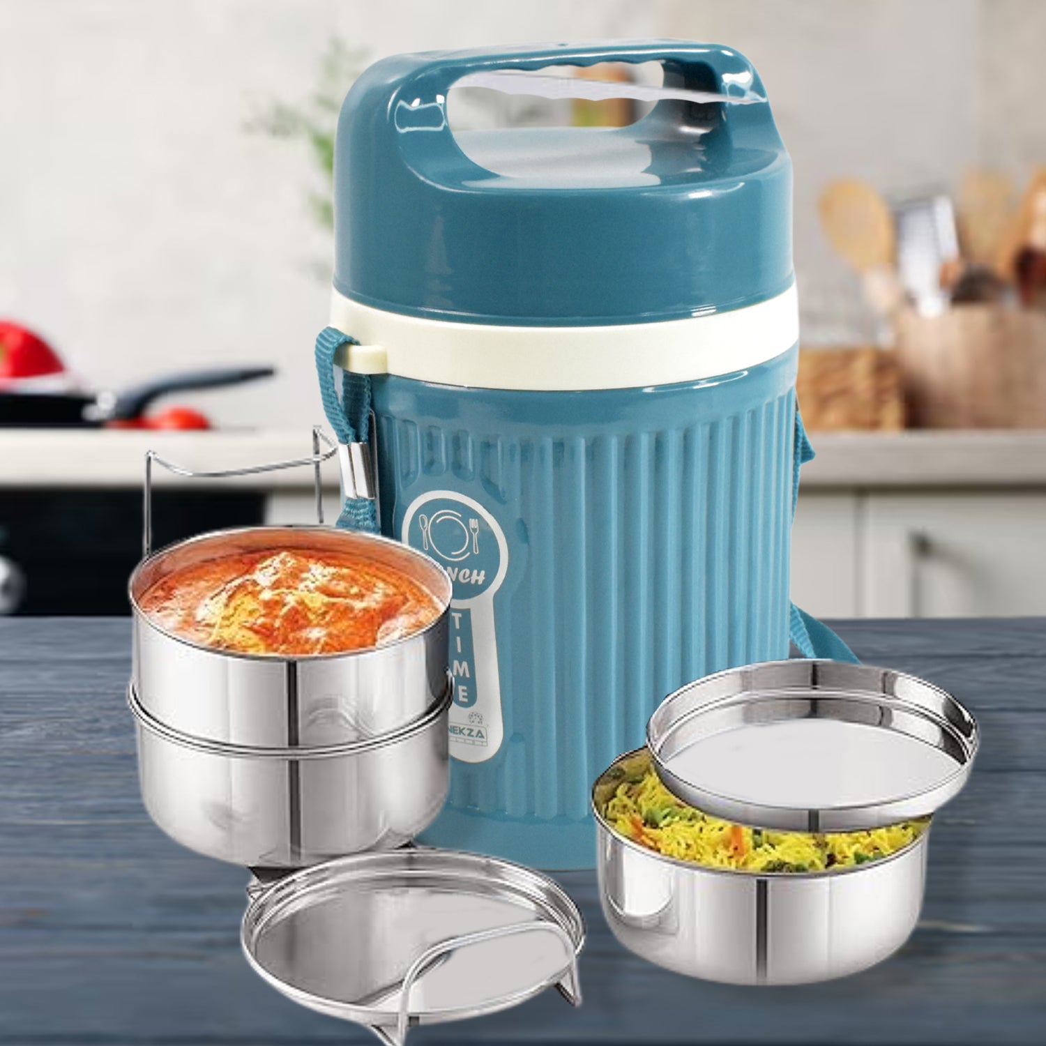 03_9ce2e887-fe3b-4d04-ab0a-bdf2e3921634.jpg Stackable Insulated Tiffin with Handle (1 Pc): Leakproof, Hot Food Container - Image 1