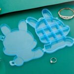 Transparent Cartoon Bear Plastic Storage Box Jewelry Organizer Holder 1 Pc