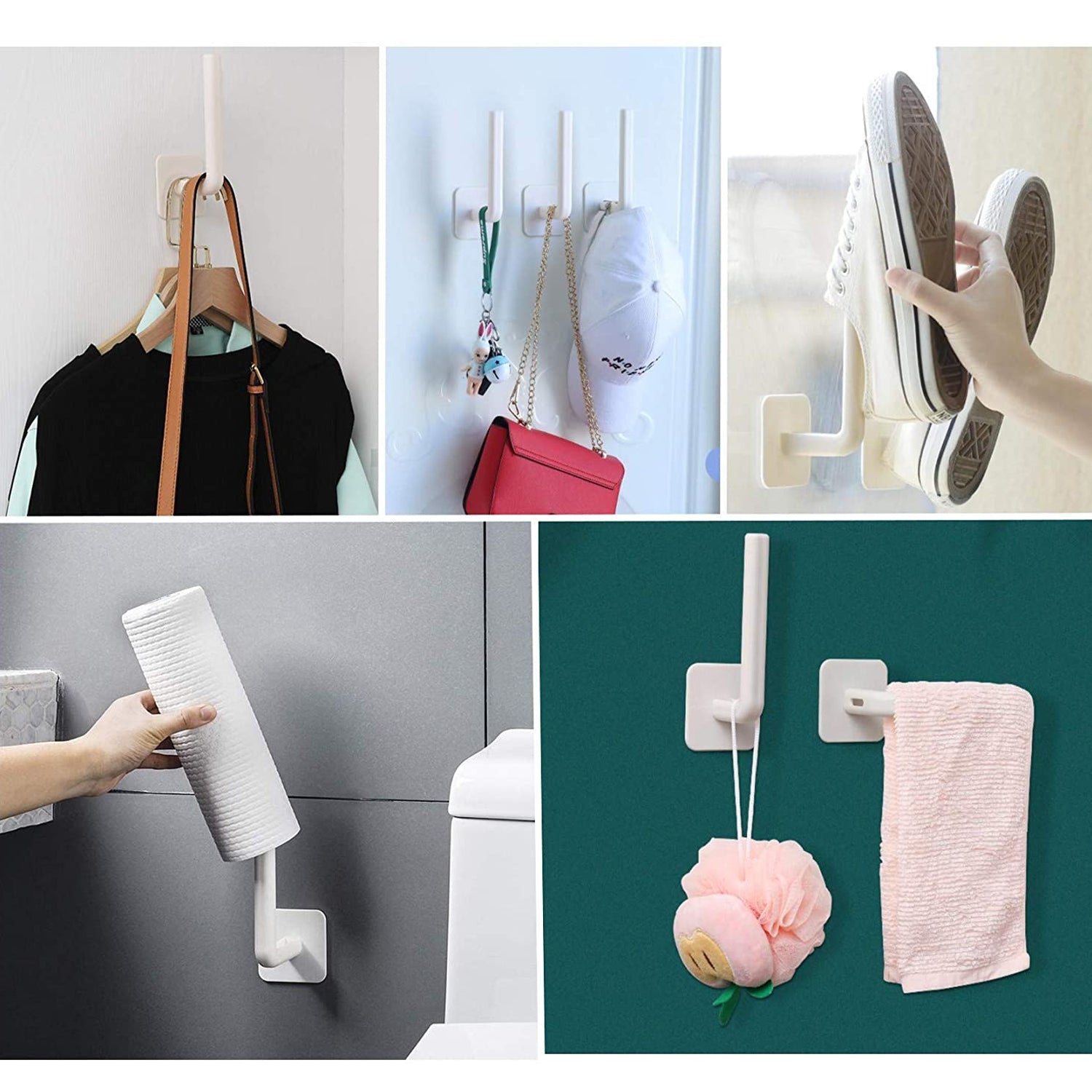 04_167eaaa4-846c-4d29-9955-43a7f3fc0323.jpg Multifunctional Adhesive Rack for Kitchen and Bathroom - Image 1