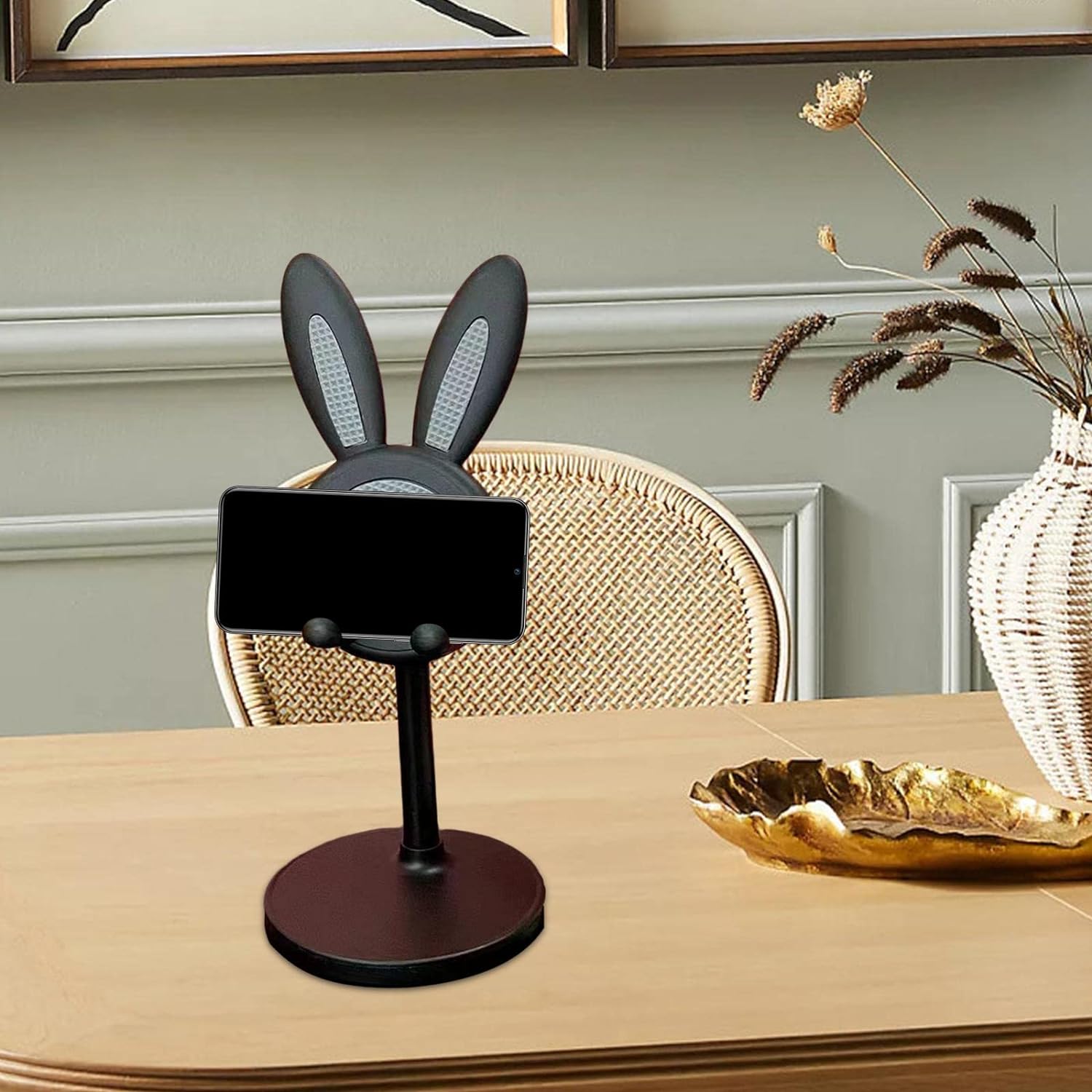 04_5a486a75-11ae-40bc-b34d-e4c710e5f9a6.jpg Cute Bunny Phone Stand, Angle Height Adjustable Phone Stand for Desk, Kawaii Phone Holder Desk Accessories, Easter Bunny Gifts Favor for Girl & Boys Accessories for Phone, Tablet, Easter Gifts Favors - Image 1