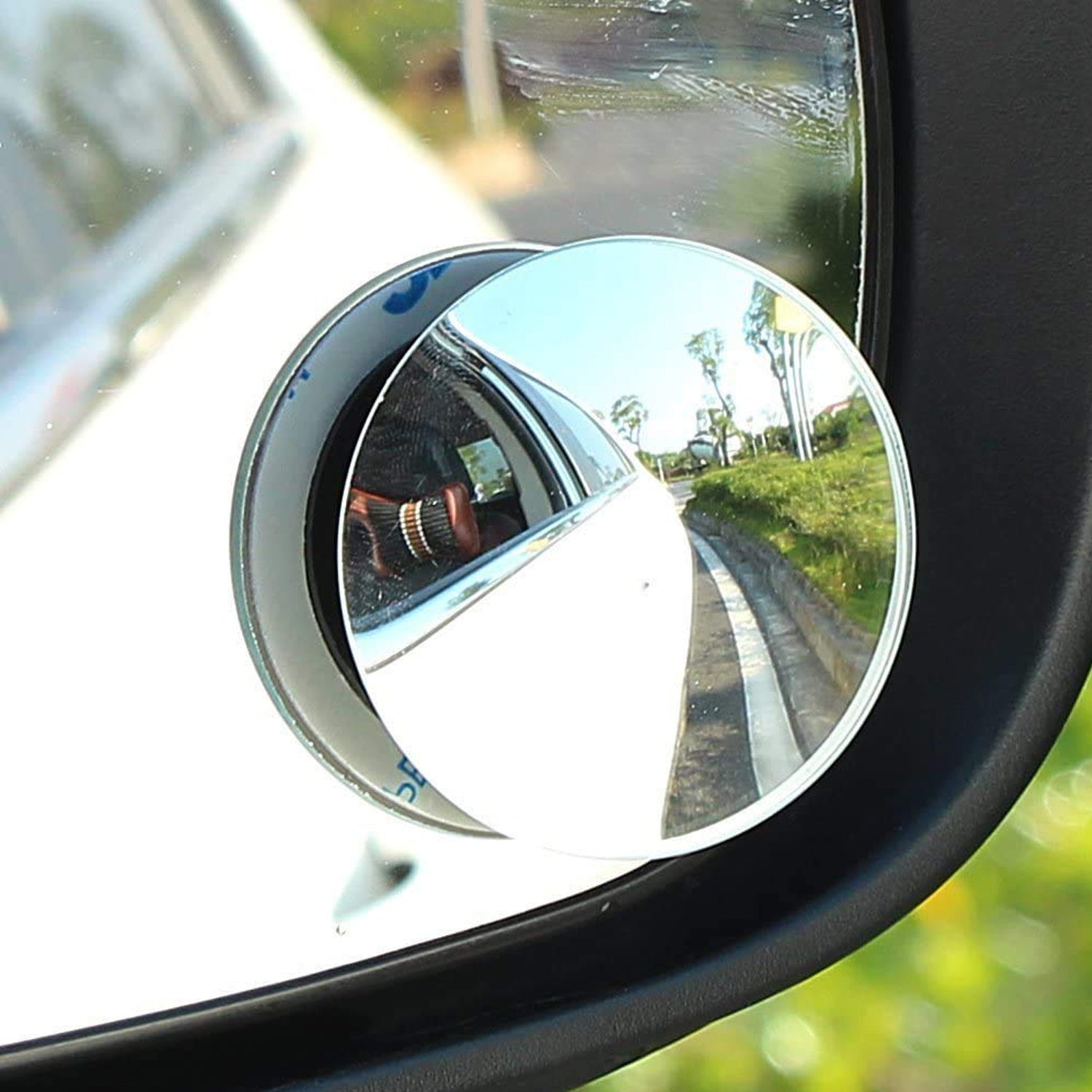 04_7d324921-5a87-4ea2-976d-6ee053c4850b.jpg Blind Spot Round Wide Angle Adjustable Convex Rear View Mirror - Pack of 2 - Image 1