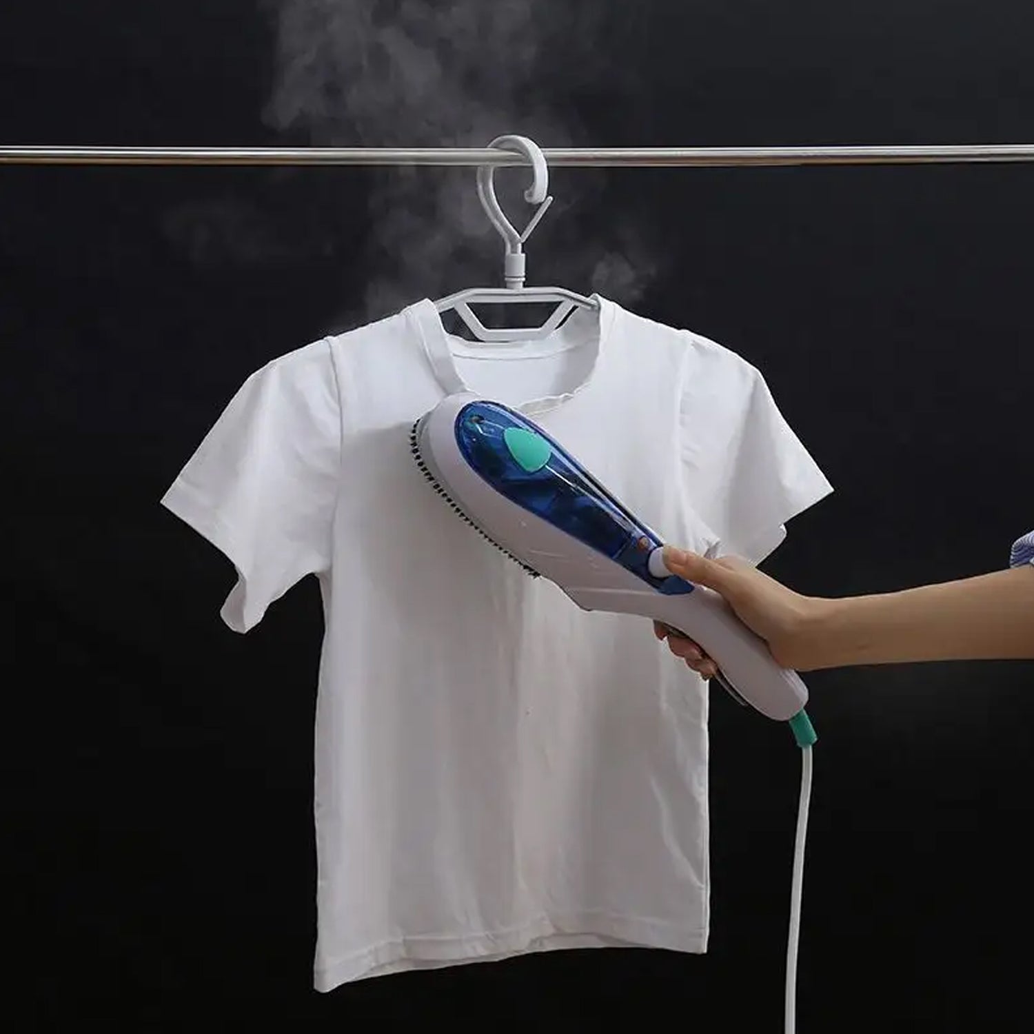 04_94774abd-8620-4365-9875-b872485ec8c1.jpg Handheld Steam Iron Portable Garment Steamer Set for Clothes & Travel Use - Image 1