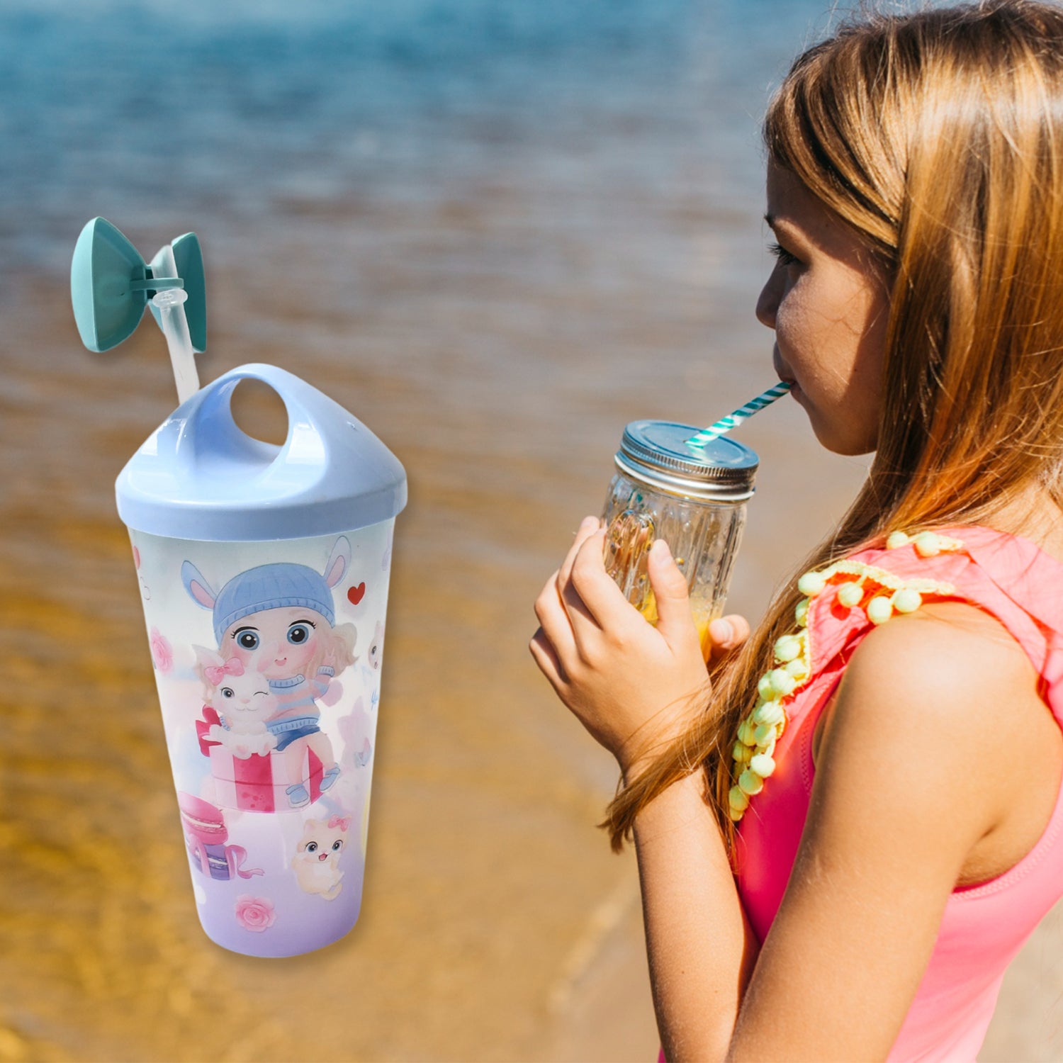 04_a0510ff2-a897-456e-a4d6-36fdb4dbbea0.jpg Unicorn Water Bottle with Straw & Lid for Kids, Tumbler (With Light) - Image 1